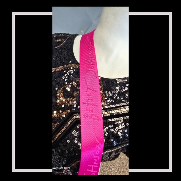 Betsey‎ Johnson Pink Rhinestone Football Crossbody Bag NWT Rare Limited - Picture 6 of 11